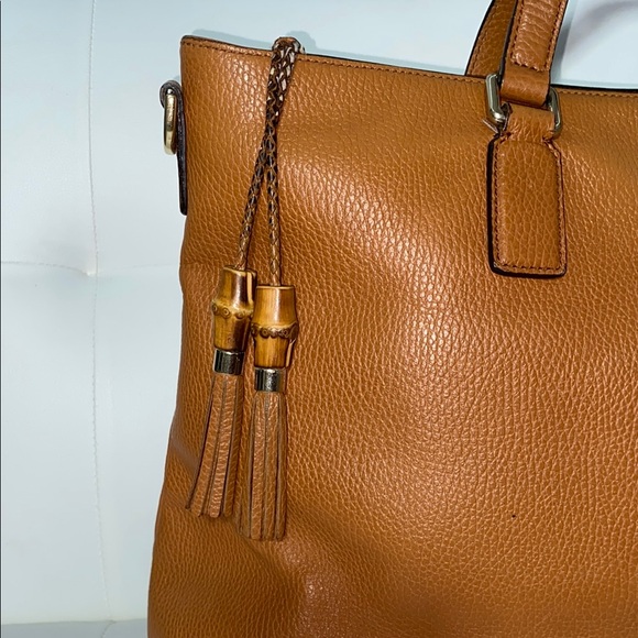 100% Authentic Gucci Tan Leather Tote Bag - Picture 5 of 16